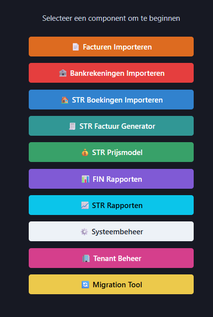 myAdmin platformoverzicht — verhuuranalyses, financiële administratie en belastingaangifte in één dashboard